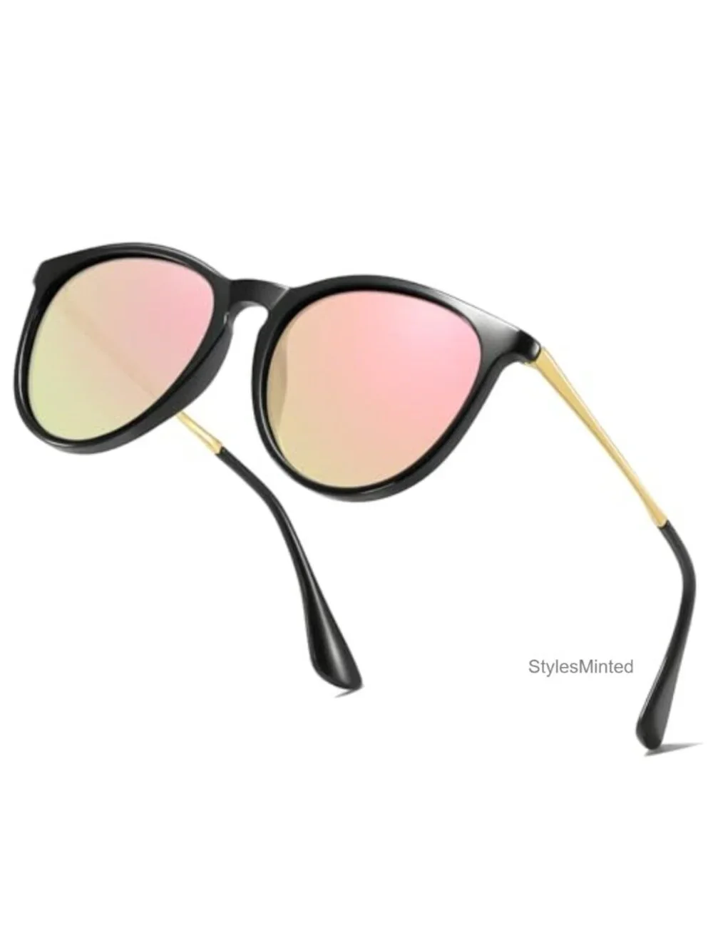 Retro Round Polarized Sunglasses UV400 Metal Frame Unisex